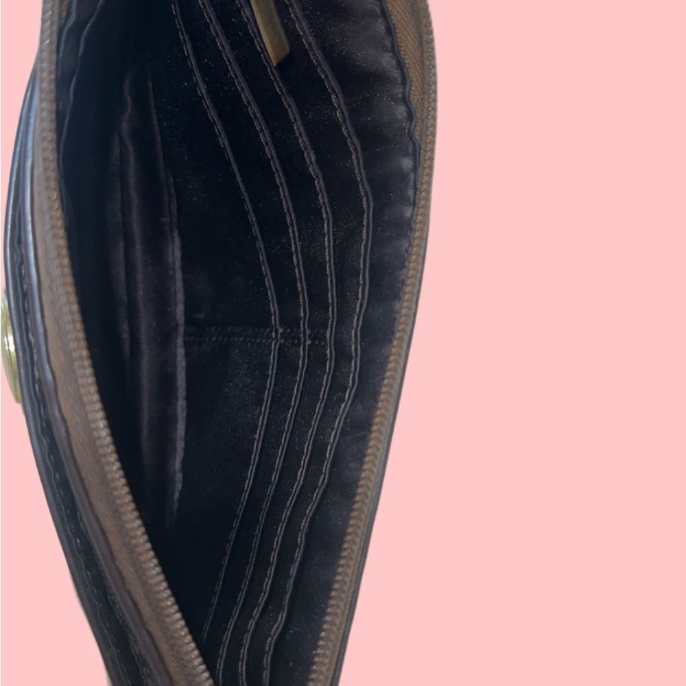 Coach Tan Signature Pattern wallet or Wristlet - image 5